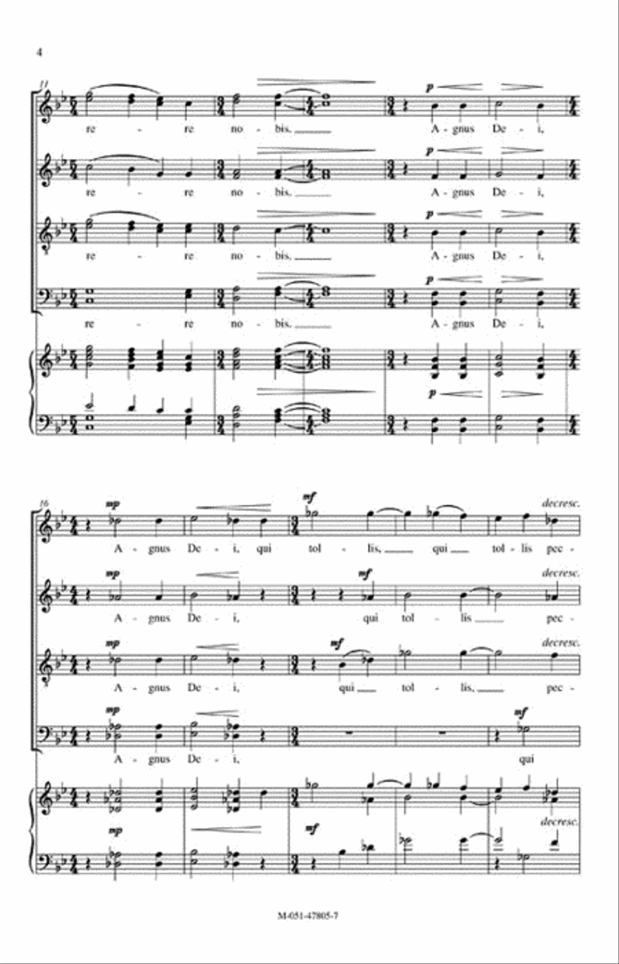 Agnus Dei 4-Part scores gallery preview page 3