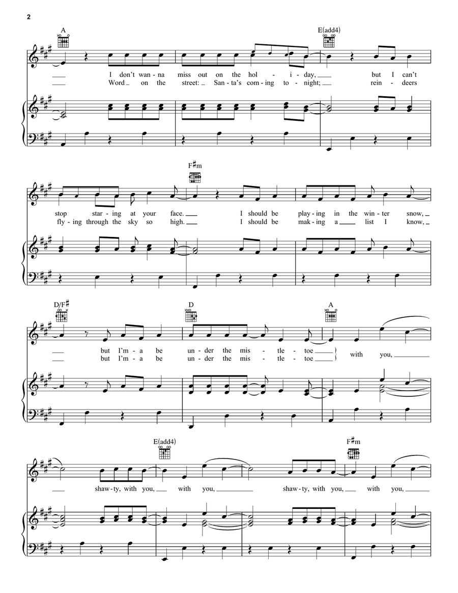 Mistletoe Mistletoe Acoustic Guitar scores gallery preview page 2