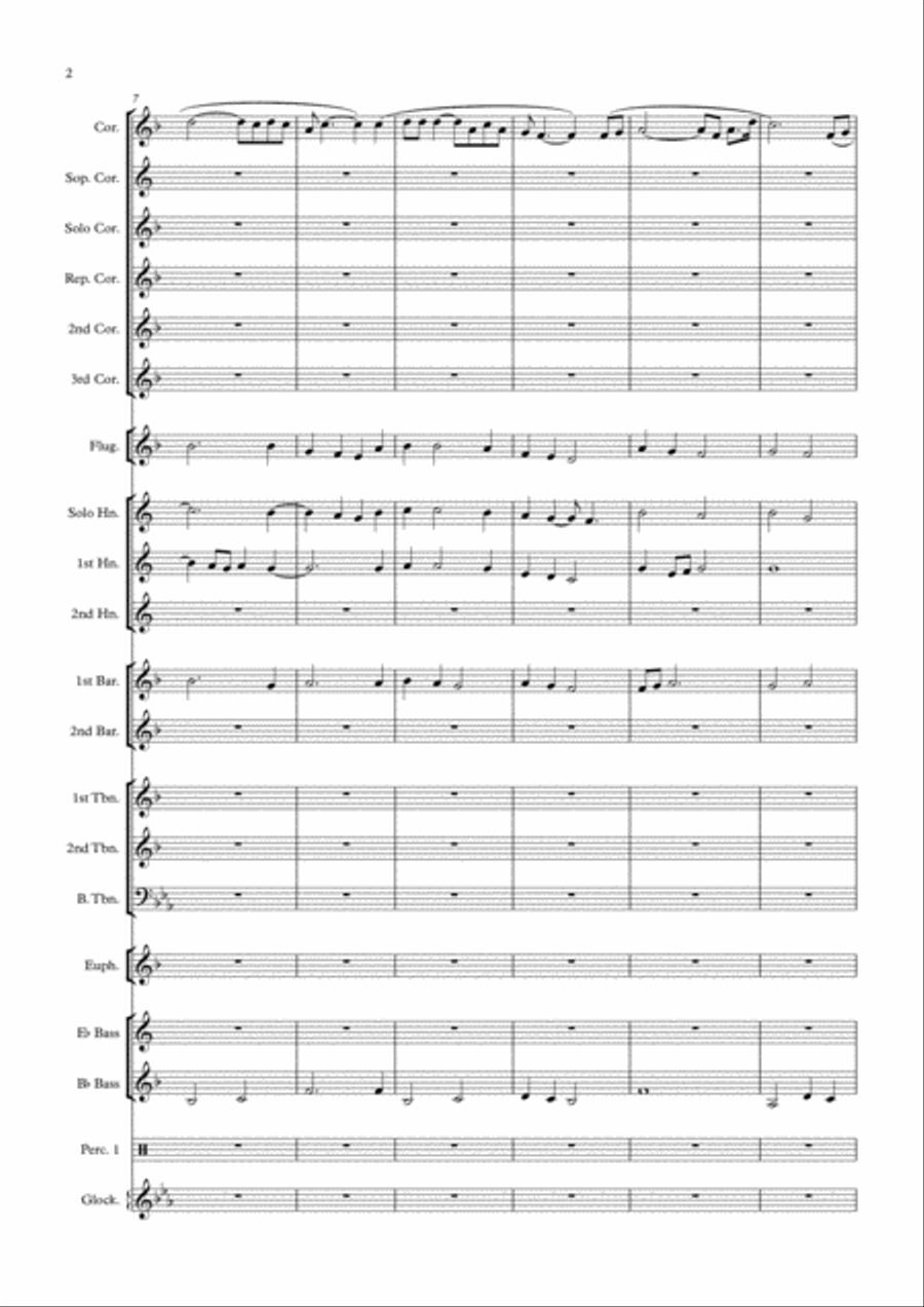Shenandoah - Cornet Solo with Brass Band Brass Band scores gallery preview page 2