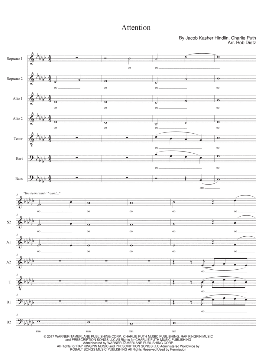 Attention Divisi scores gallery preview page 1