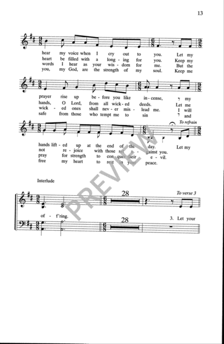 Psalms for the Church Year - Volume 6, Choral Refrains 4-Part scores gallery preview page 15
