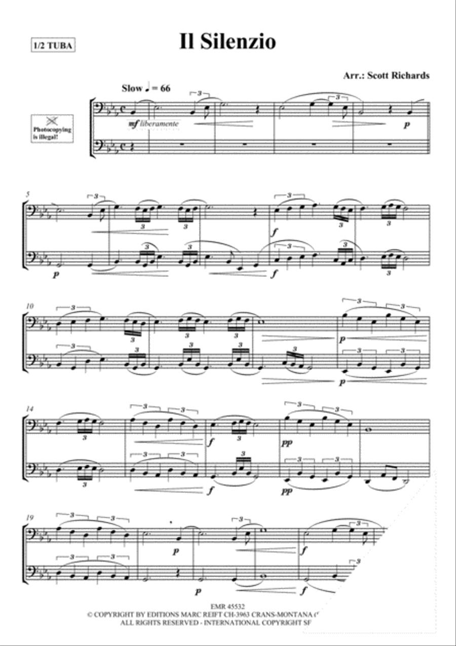 Il Silenzio Tuba scores gallery preview page 3