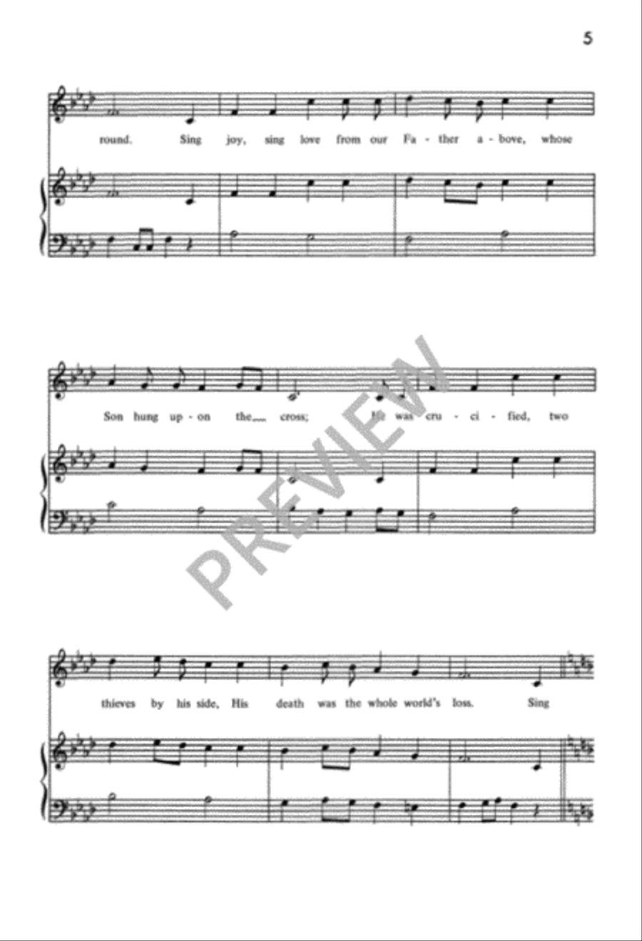 Sing Joy, Sing Love Sing Joy, Sing Love Unison Choir scores gallery preview page 5
