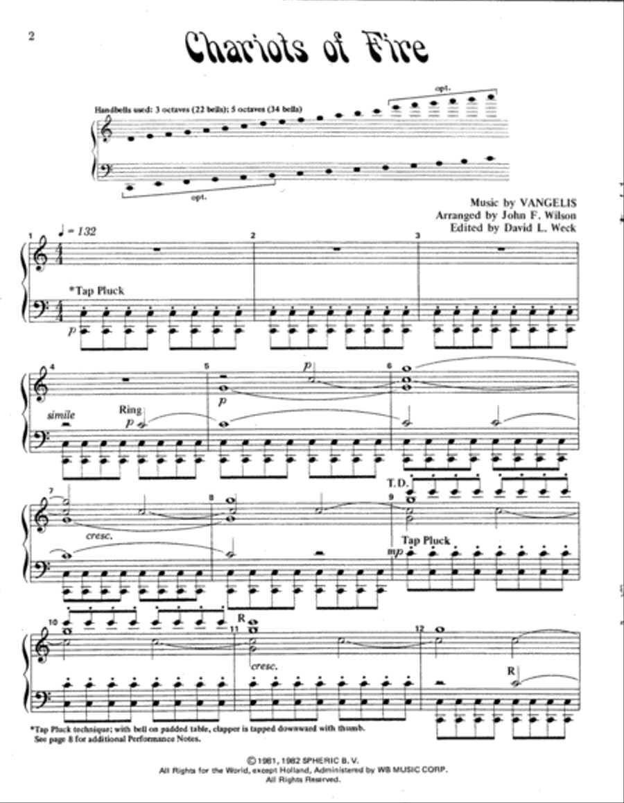Chariots of Fire 5-Octaves scores gallery preview page 9