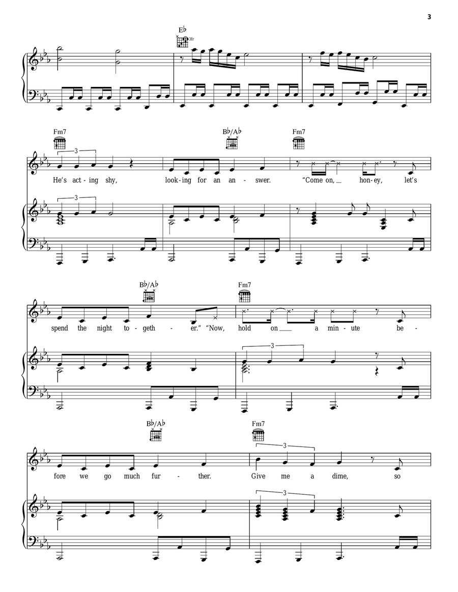 Da Ya Think I'm Sexy Piano, Vocal, Guitar scores gallery preview page 3