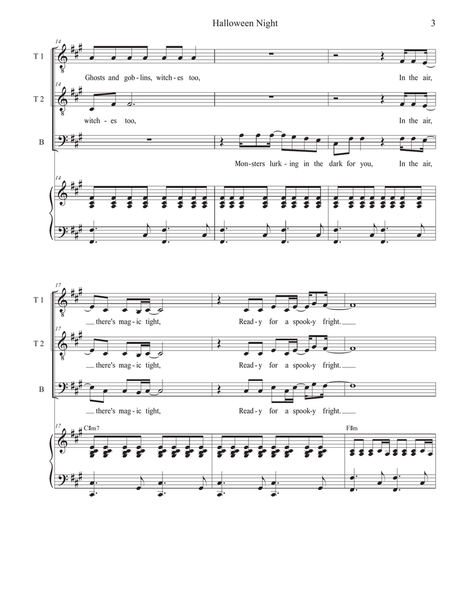 Halloween Night (Vocal Trio - (TTB) TTB scores gallery preview page 3