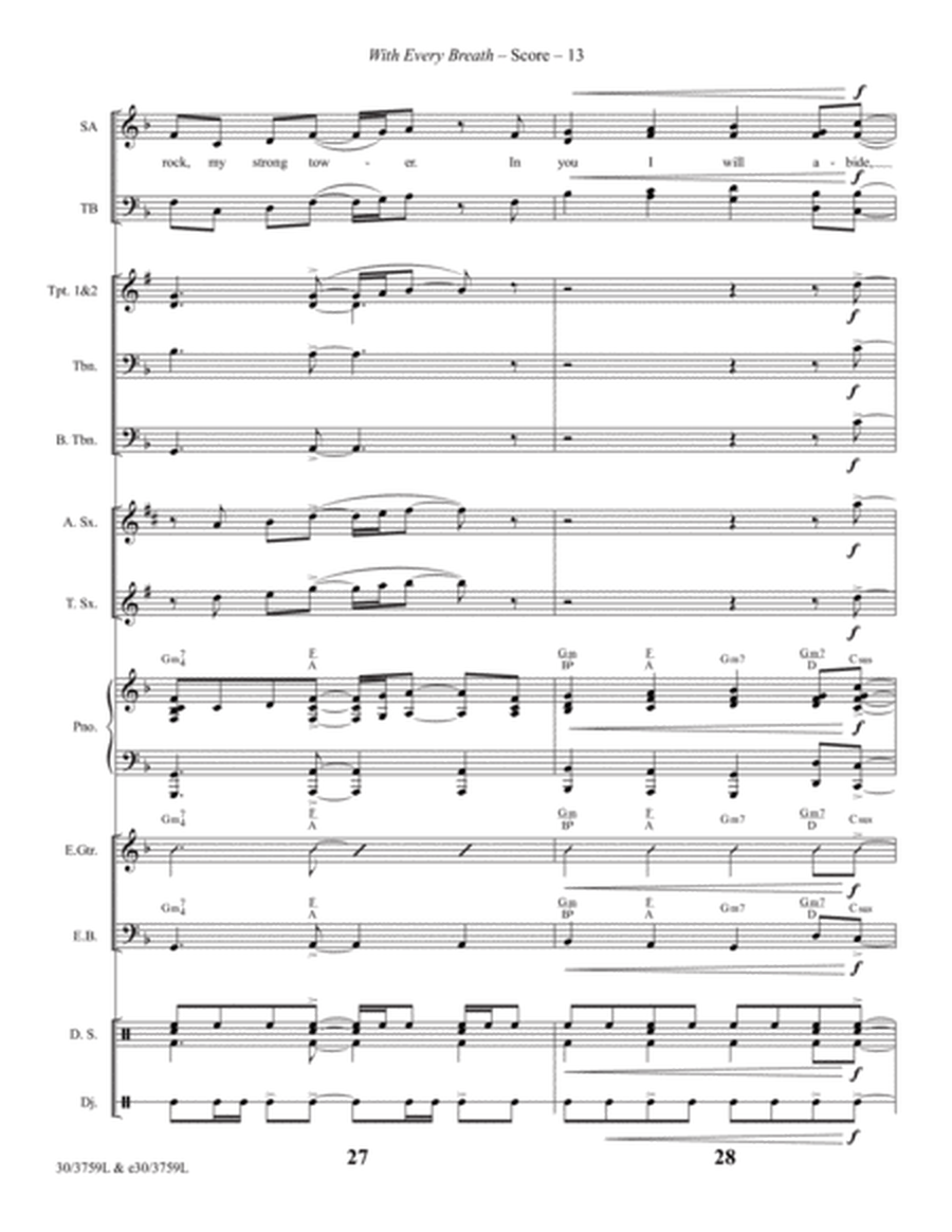 With Every Breath - Instrumental Ensemble Score and Parts