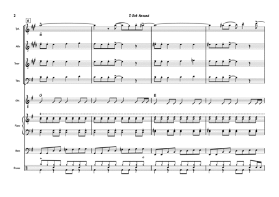 I Get Around Jazz Ensemble scores gallery preview page 2