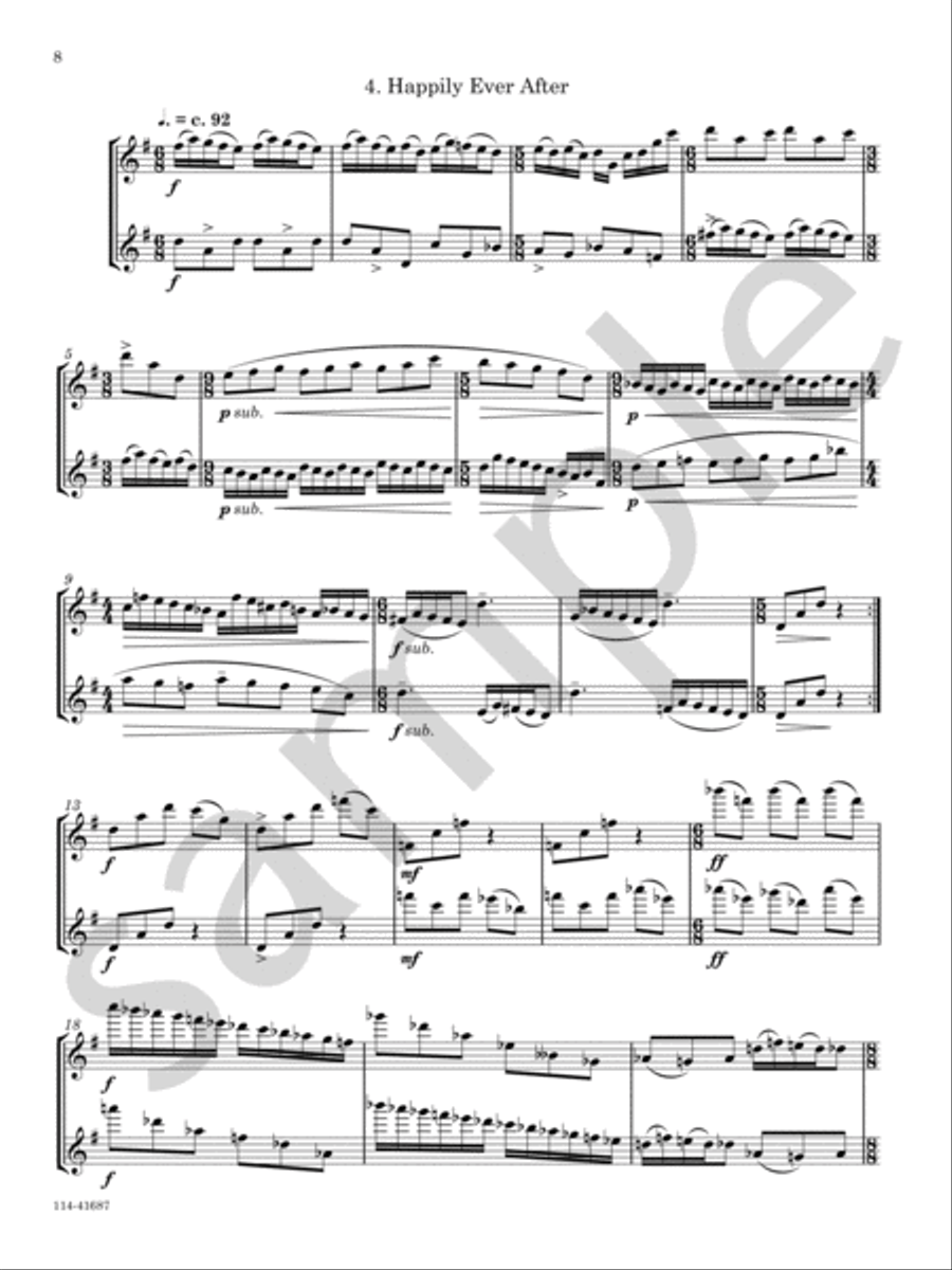 Over The Moat Flute Duet scores gallery preview page 6
