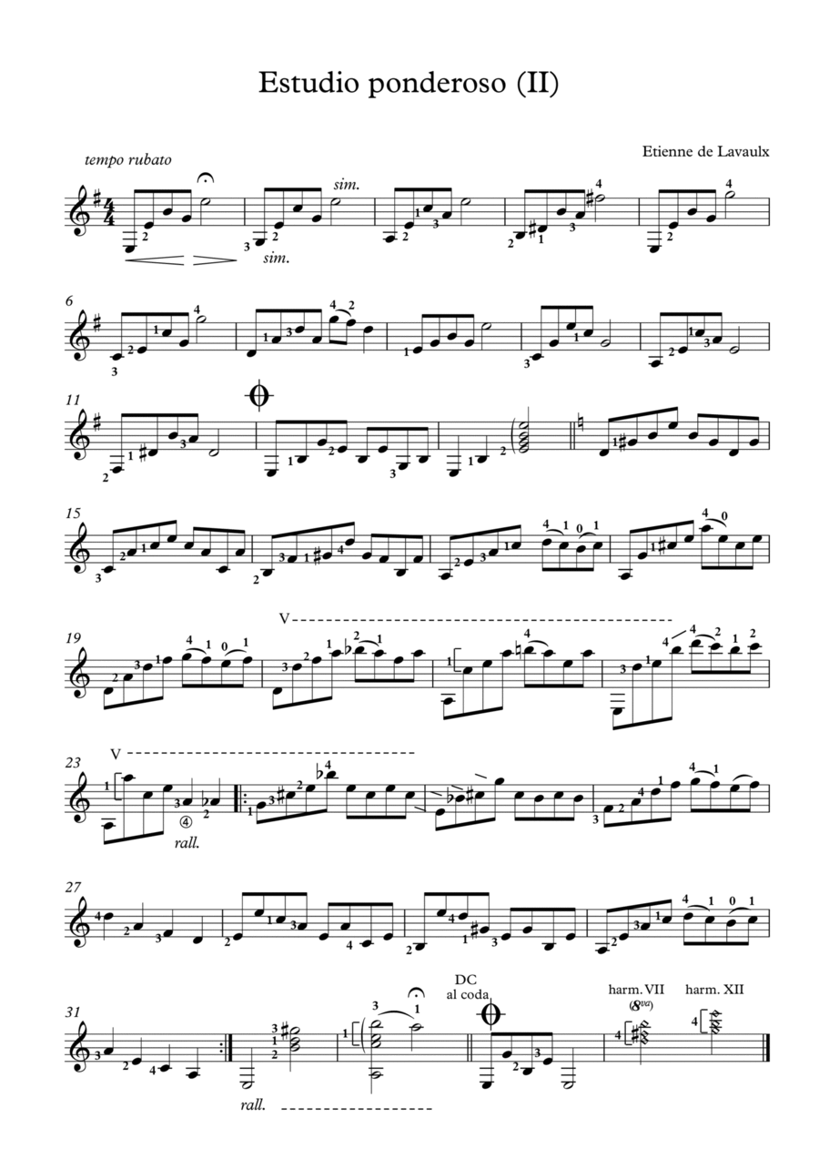 Estudio Ponderoso (II) Acoustic Guitar scores gallery preview page 1