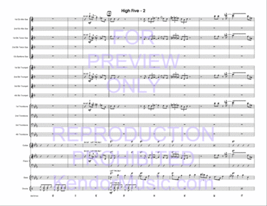 High Five (Full Score) High Five (Full Score) Jazz Ensemble scores gallery preview page 4