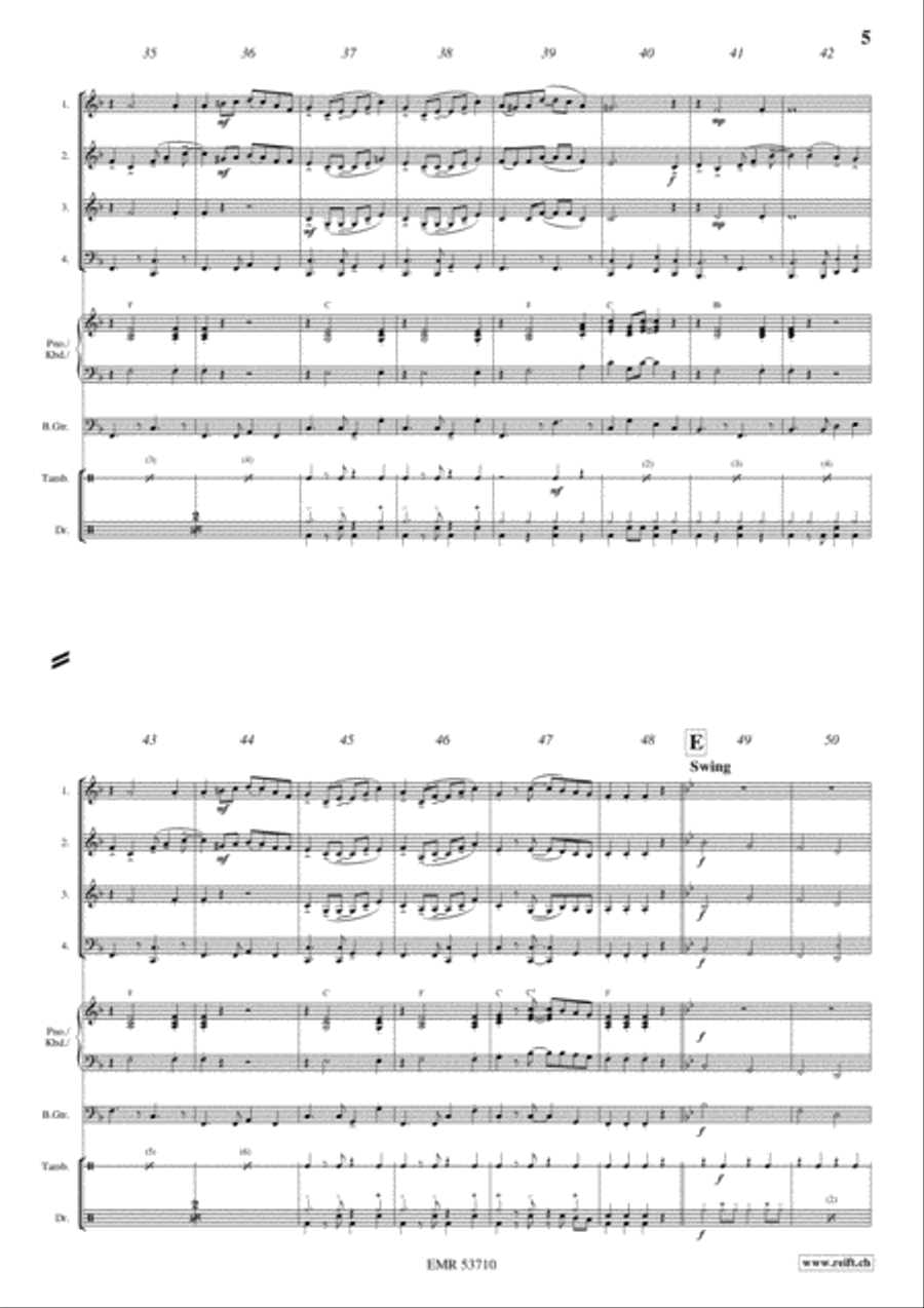 Bayerischer Defiliermarsch Brass Quartet scores gallery preview page 5