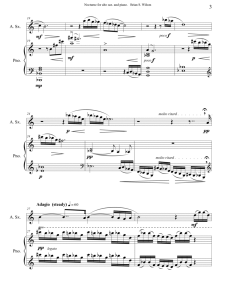 Nocturne for Alto Saxophone and Piano