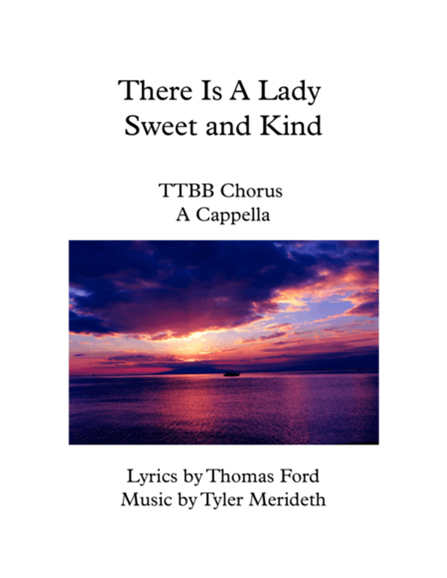 There Is A Lady Sweet And Kind TTBB scores gallery preview page 1