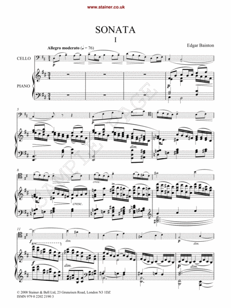 Sonata for Cello and Piano