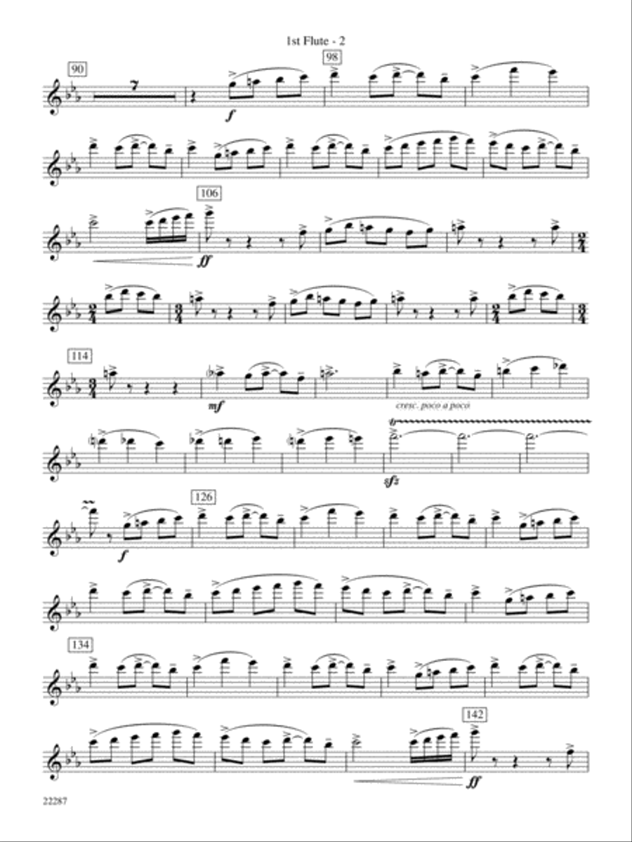 Primordial Overture: Flute Concert Band scores gallery preview page 2