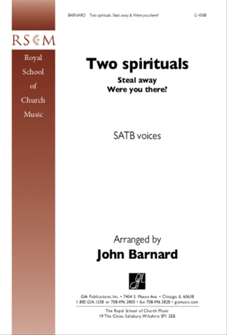 Two Spirituals Two Spirituals 4-Part scores gallery preview page 1