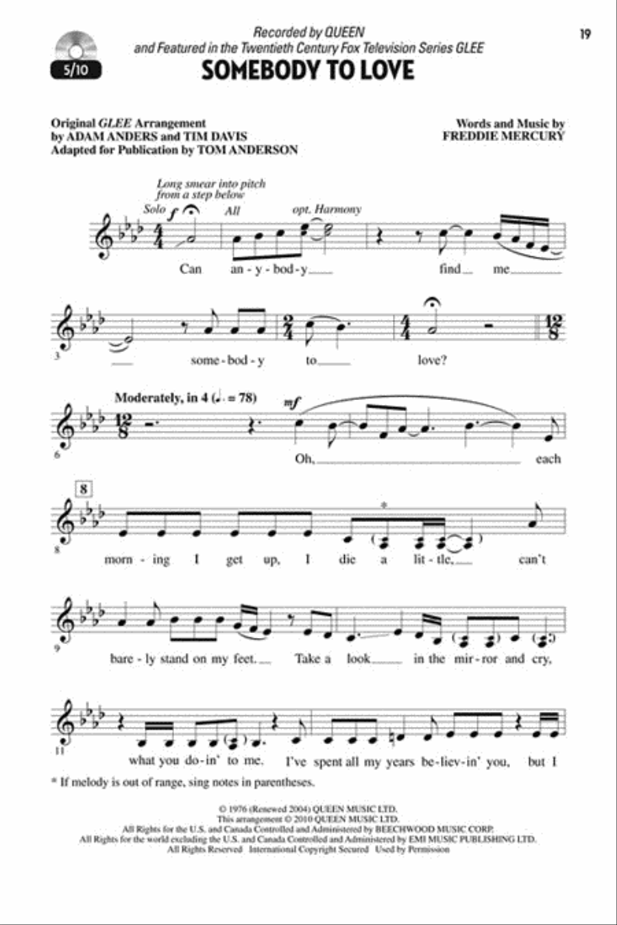 Let's All Sing Songs from Glee Choir scores gallery preview page 3