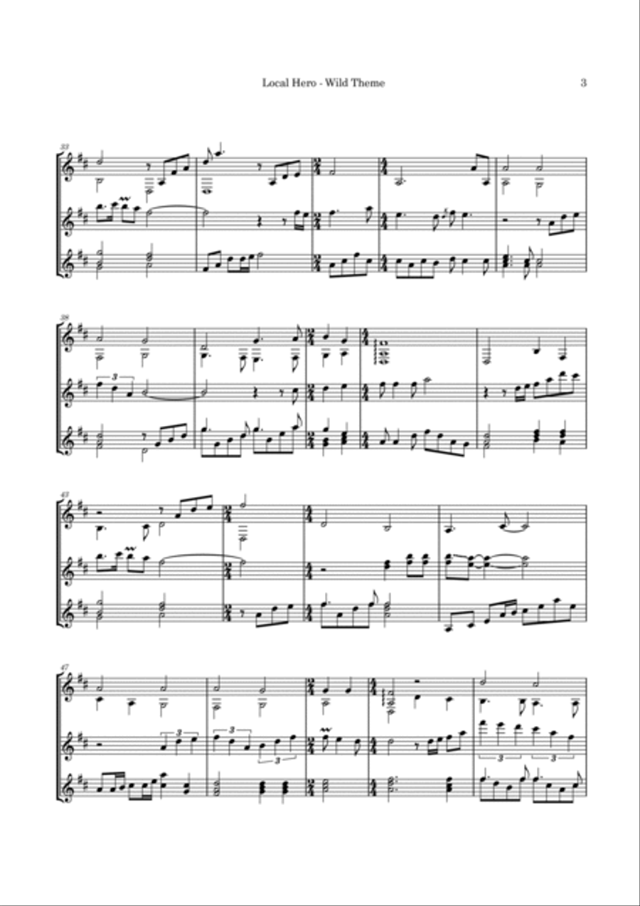 Local Hero - Wild Theme Guitar Ensemble scores gallery preview page 6
