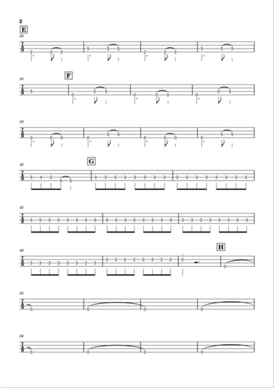 Perfect Bass Guitar Tablature scores gallery preview page 2