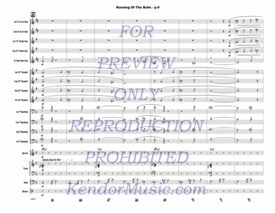 Running Of The Bulls Jazz Ensemble scores gallery preview page 10