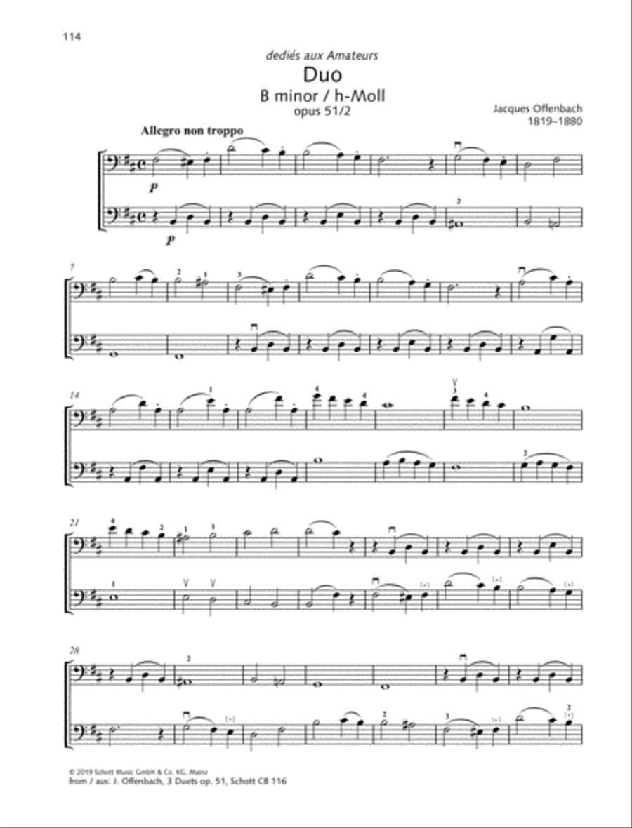 Duo B minor Cello scores gallery preview page 2