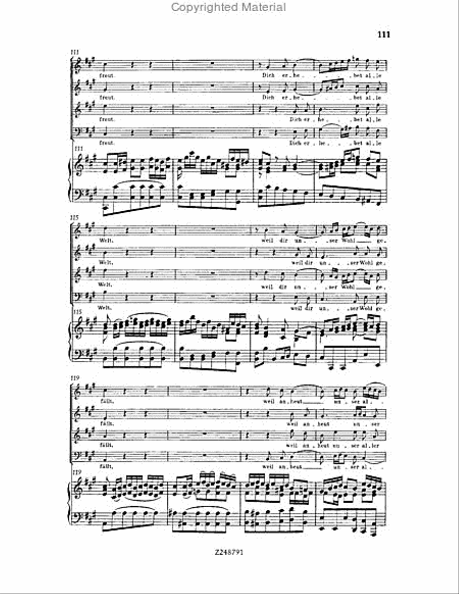 Christmas Oratorio, BWV 248 Choir scores gallery preview page 110