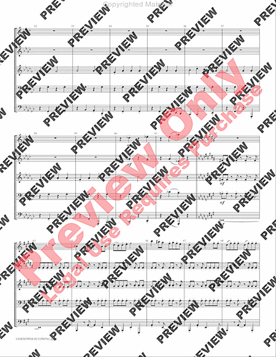 Christmas Is Coming Brass Quintet scores gallery preview page 6