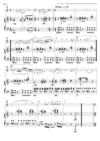 Concertino for Clarinet Bb and piano
