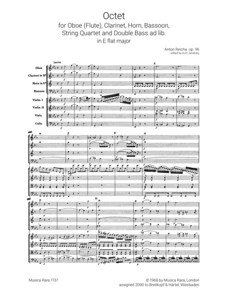 Octet in E flat major Op. 96
