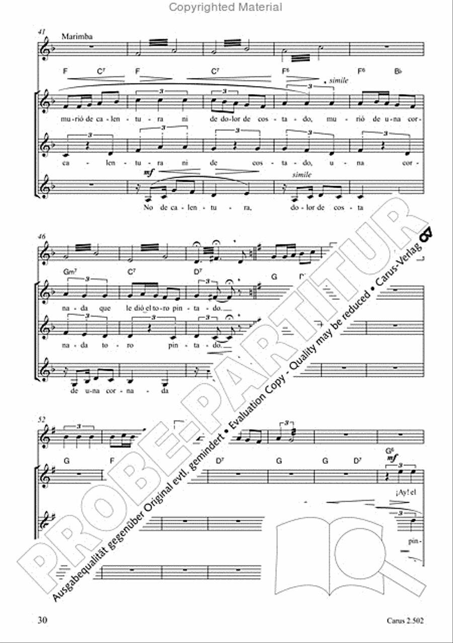 Makumbebe II. Latin American Choral Repertoire. Carmina mundi. Music + CD Choir scores gallery preview page 31