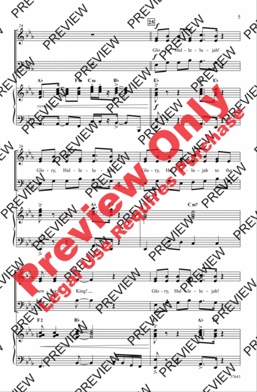 Christmas Glory Hallelujah 3-Part scores gallery preview page 16