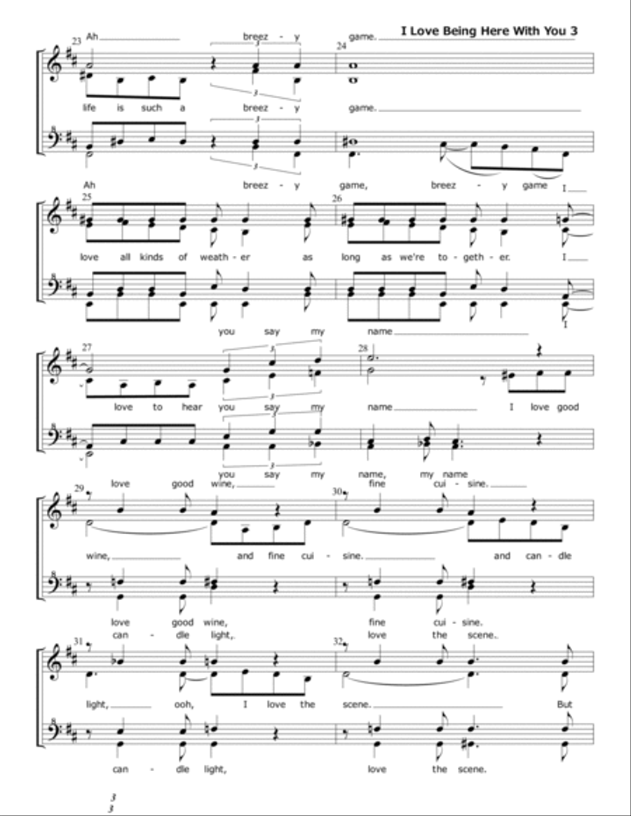 I Love Being Here With You SSAA scores gallery preview page 3