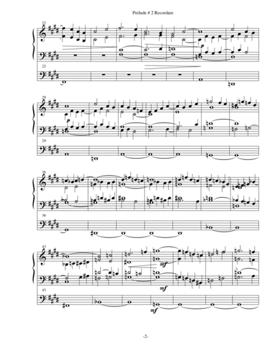 Organ Prelude # 2, Recordare ( I will remember)