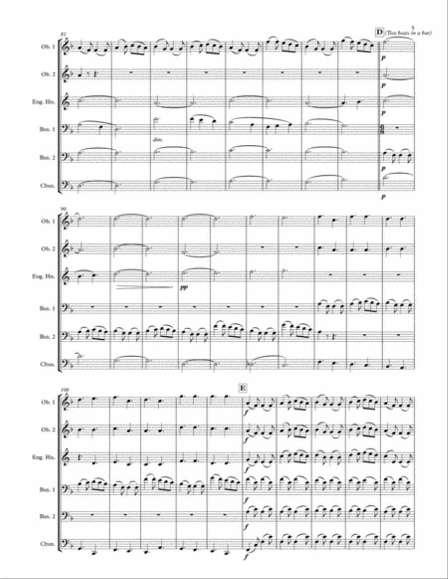 Fantasia on the "Dargason" from Second Suite in F (for Double Reed Choir) image number null