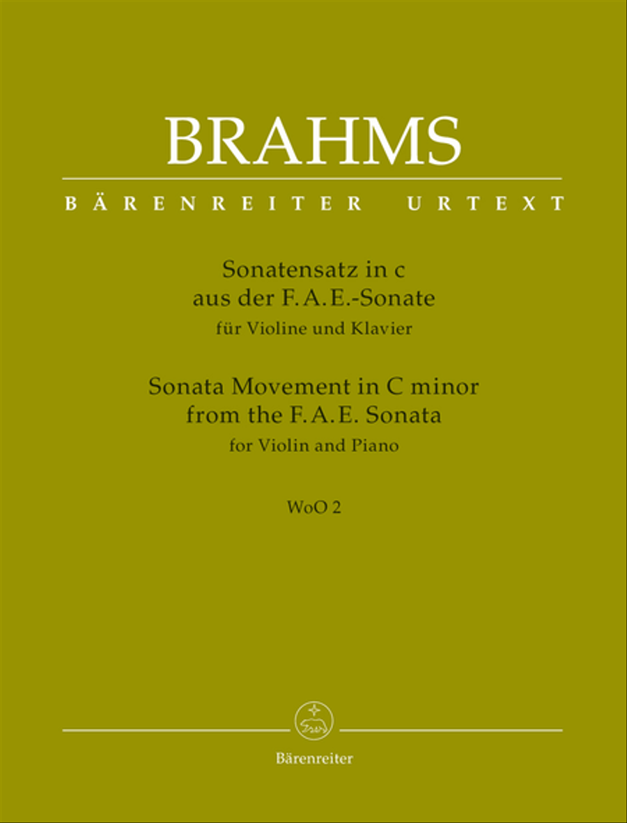 Sonata Movement from the F.A.E. Sonata for Violin and Piano in C minor WoO 2 Violin Solo scores gallery preview page 1