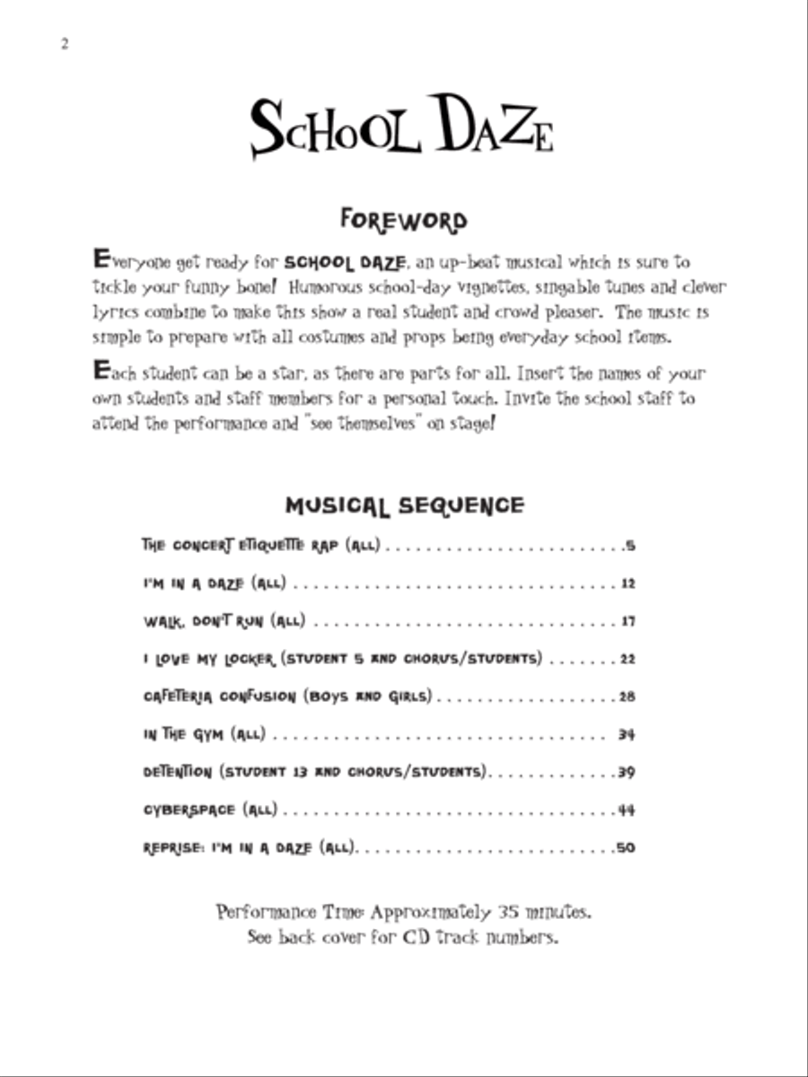 School Daze, Version 2.0 School Daze, Version 2.0 Unison Choir scores gallery preview page 2