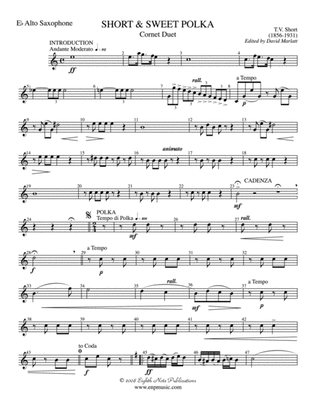 Short and Sweet (Cornet Duet and Concert Band): E-flat Alto Saxophone