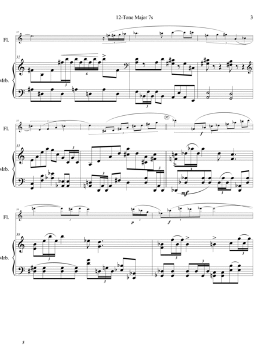 12-Tone Major Sevens Flute scores gallery preview page 4
