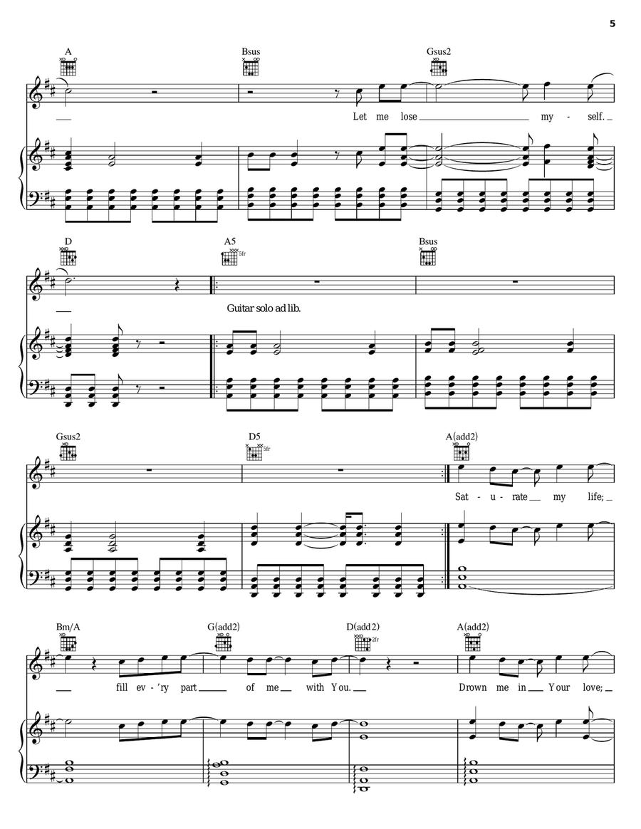 Lose Myself Piano, Vocal, Guitar scores gallery preview page 5