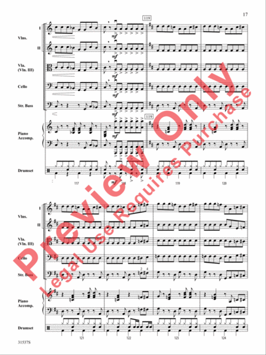 Rock 'n' Roll Classics (score only) String Orchestra scores gallery preview page 18