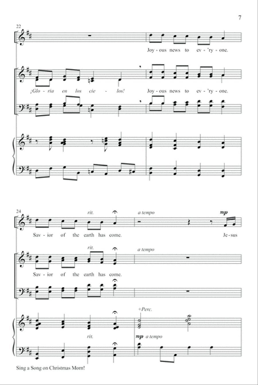 Sing a Song on Christmas Morn! 4-Part scores gallery preview page 6