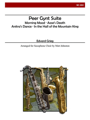 Book cover for Peer Gynt Suite for Saxophone Choir
