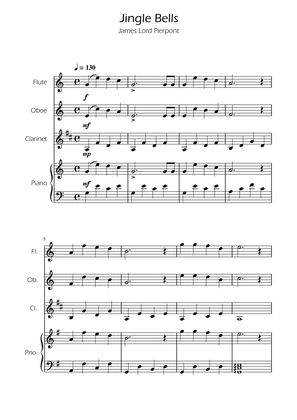 Jingle Bells - Woodwind Trio w/ Piano