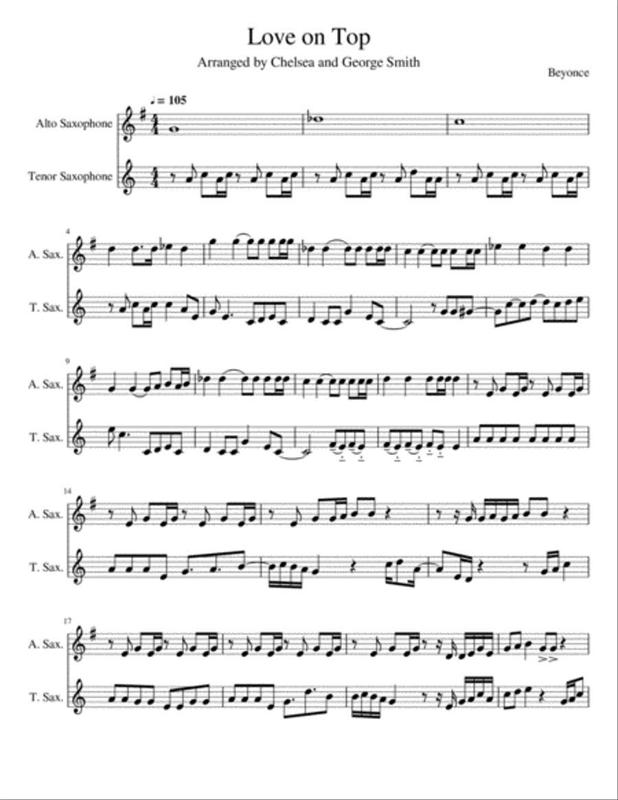 Love On Top Love On Top Small Ensemble scores gallery preview page 1