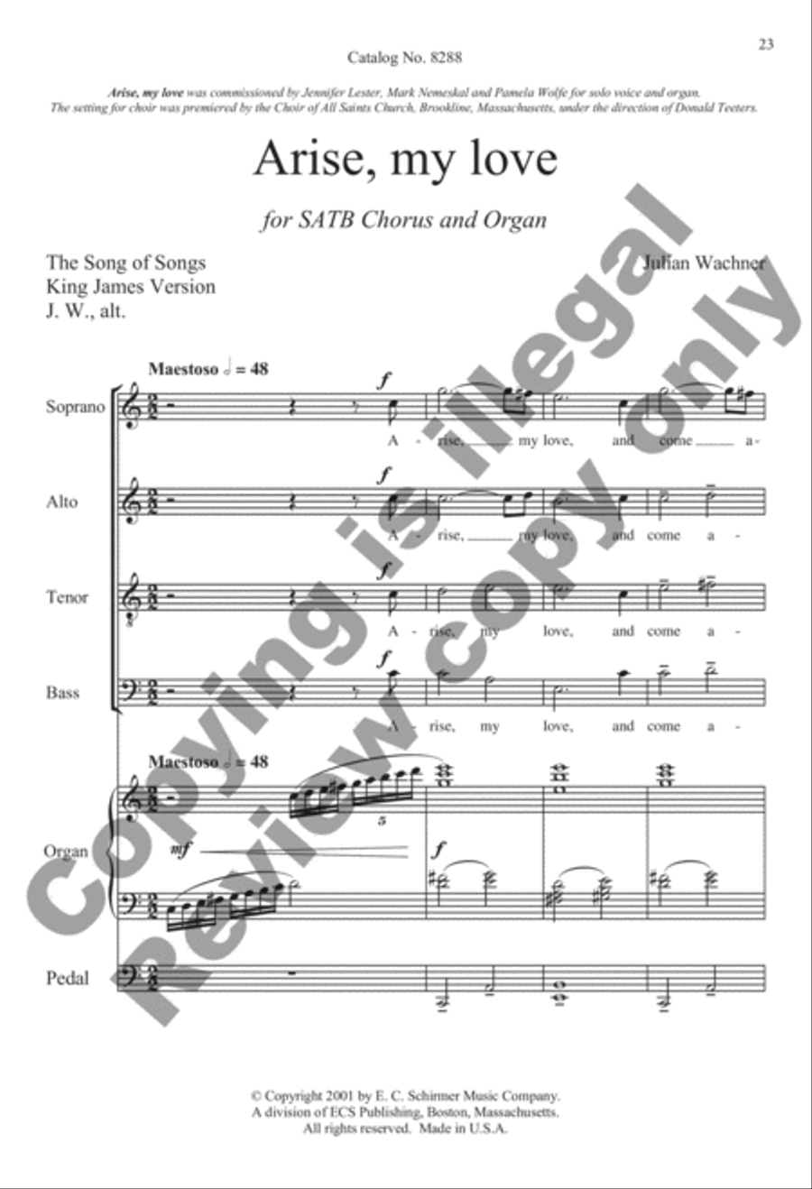 Selected Sacred Choral Works of Julian Wachner, Volume 1 4-Part scores gallery preview page 11