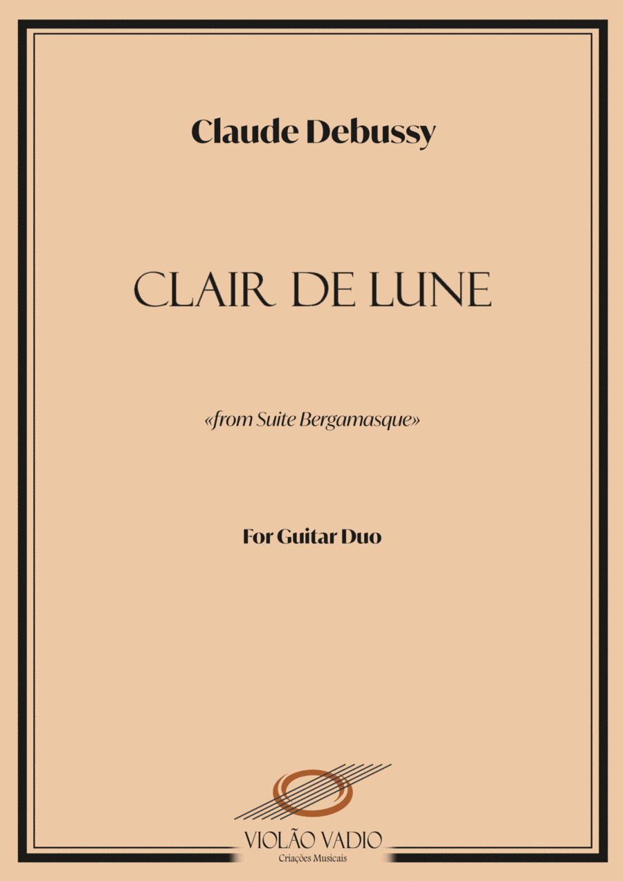 Clair de Lune (Claude Debussy) Guitar Duo Classical Guitar scores gallery preview page 1