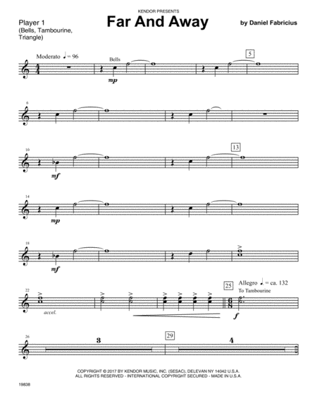 Far and Away - Percussion 1