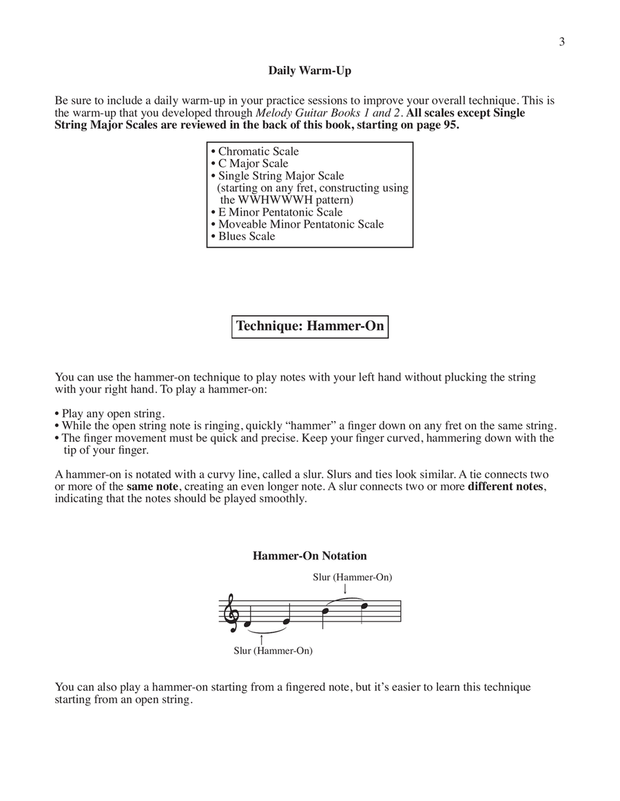 Melody Guitar Book 3: Beyond the 6th String Guitar scores gallery preview page 3