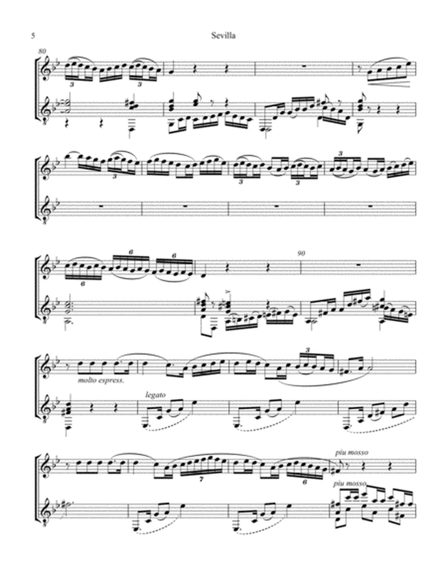 Sevilla Op. 47 No. 3 for violin and guitar (D Major) image number null